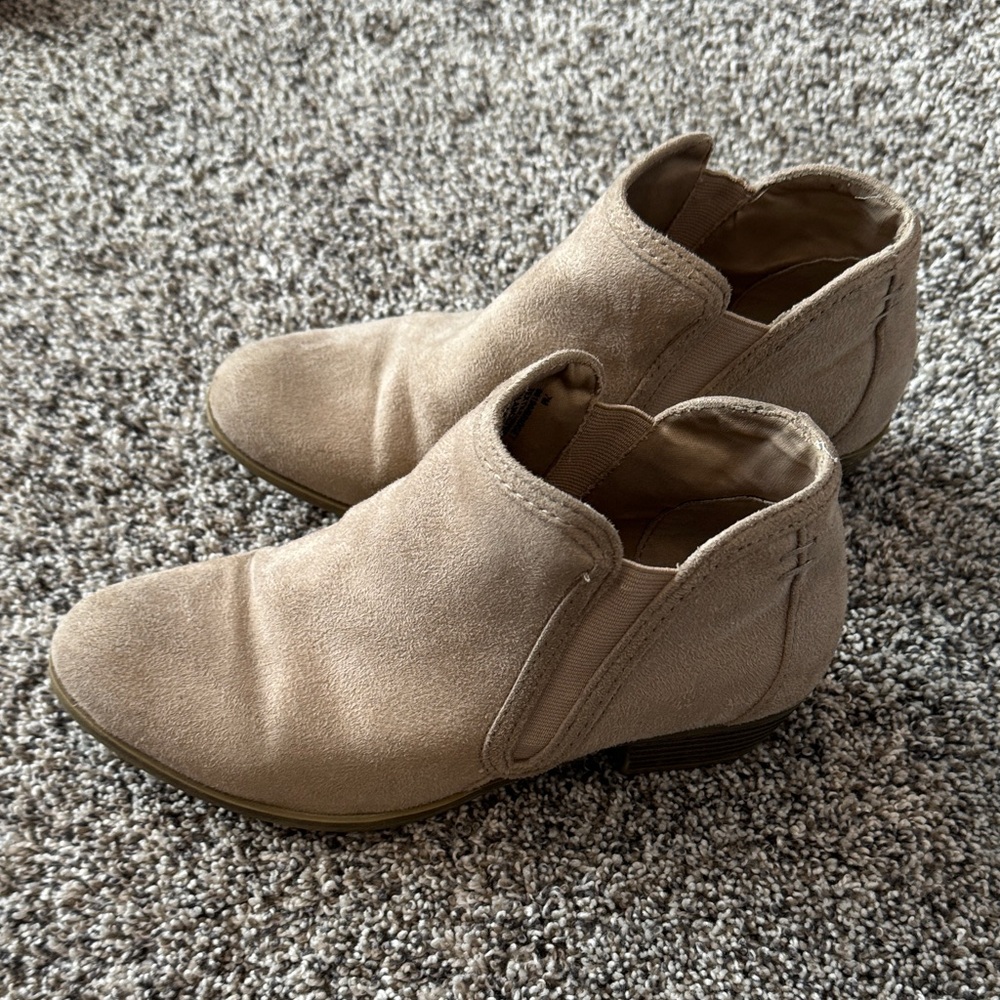 Maurices Suede Tan Ankle Booties